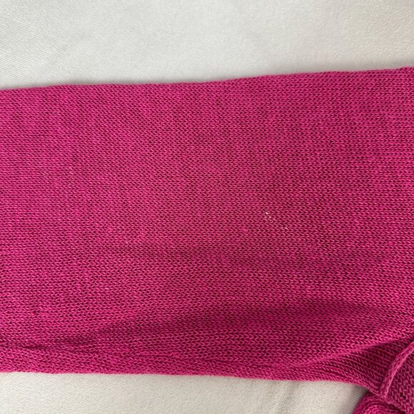Eileen Fisher Petite Open Knit Fuchsia Linen Sweater Size PM - Picture 7 of 8